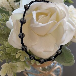 Elegant Black Hematite Beaded Bracelet